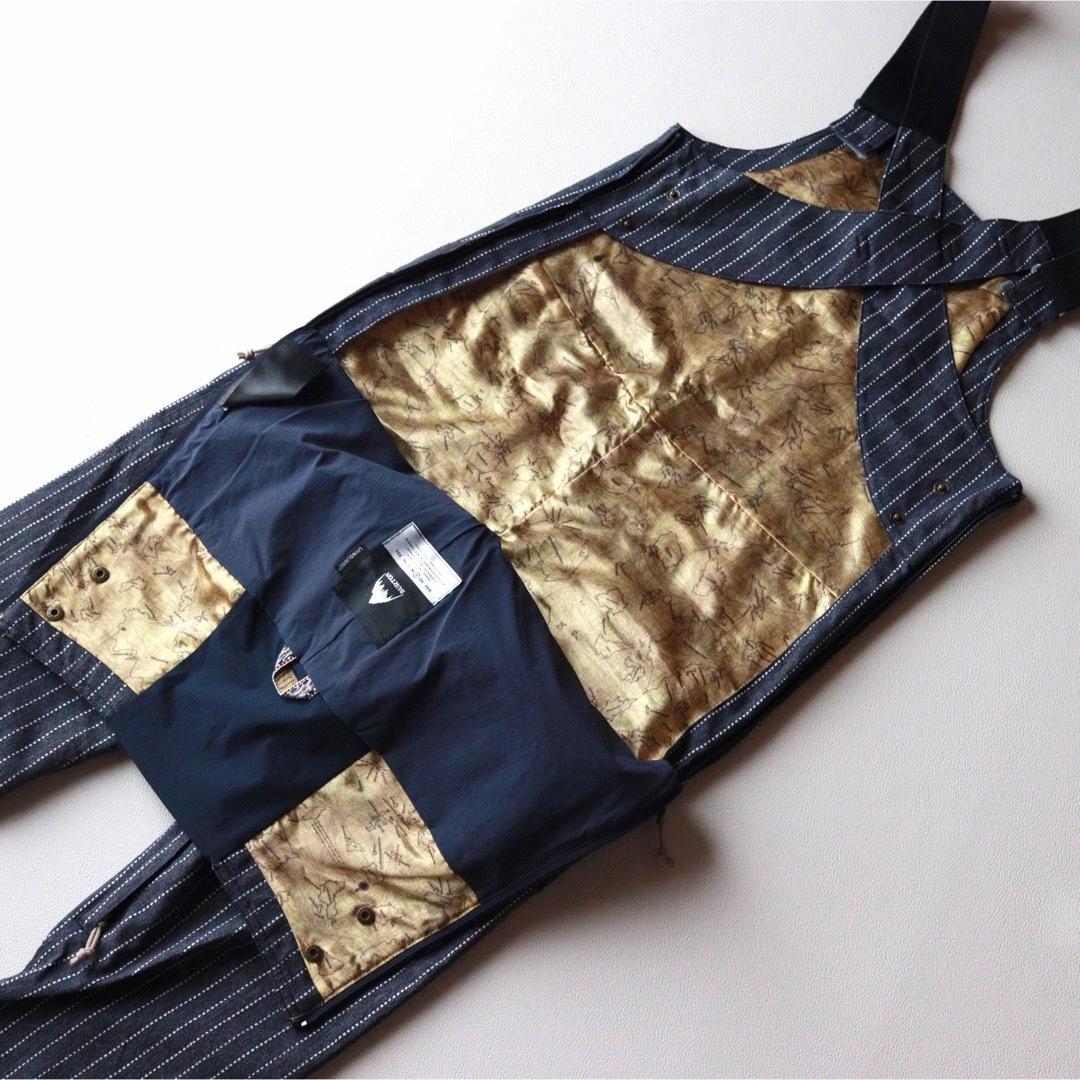 5462【美品】バートン ビブパンツ ストライプ　ポーチ付き　レディース