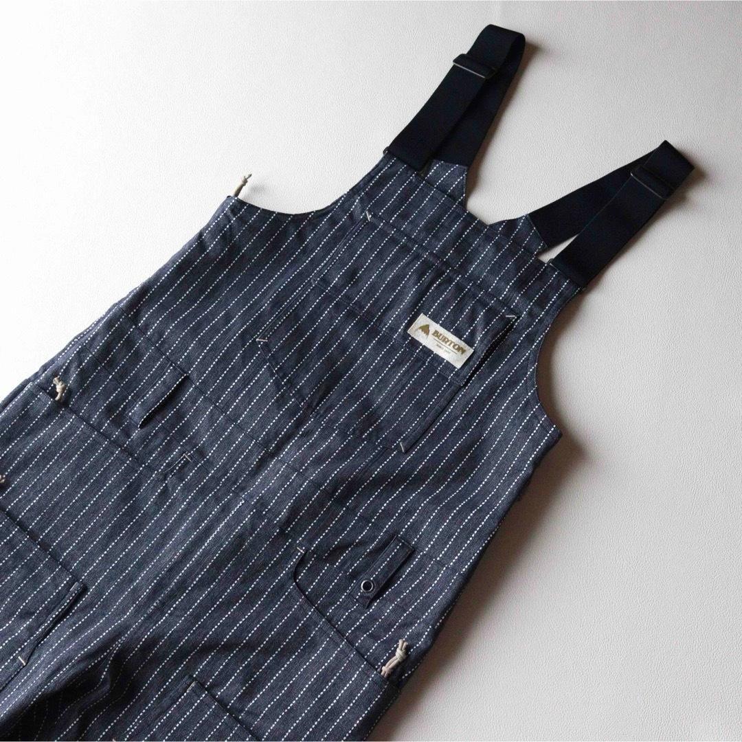 5462【美品】バートン ビブパンツ ストライプ　ポーチ付き　レディース