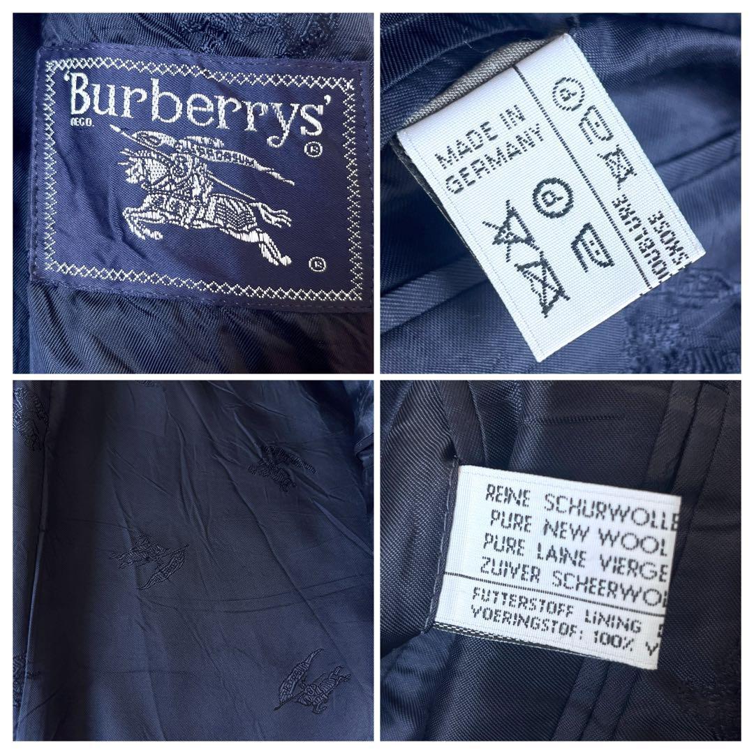 90s バーバリー ドイツ製 金ボタン テーラード ジャケット ネイビーブレザー