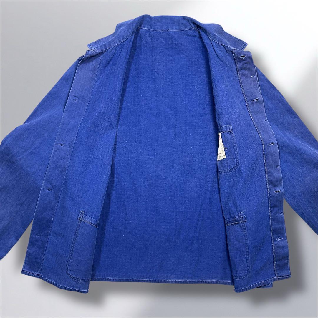 70~80's'ユーロワークジャケット ヘリンボーン織コットン ジャケットXL