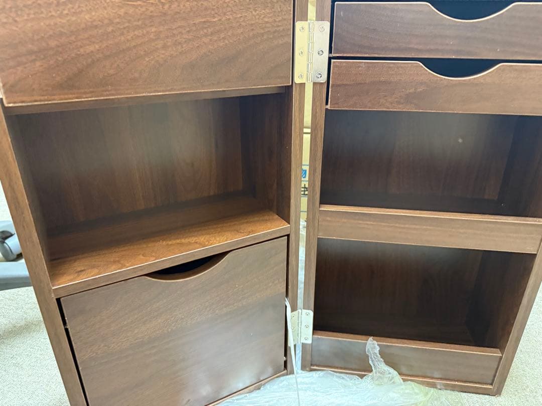 [Hagihara]化粧ケース コスメワゴン ダークブランMUD-6679DBR