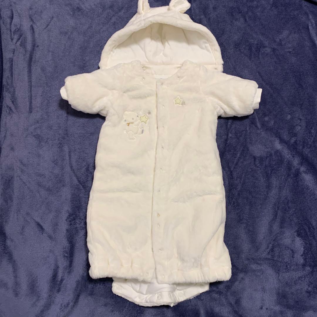 ファミリア　ベビーおくるみ　ジャンプスーツ