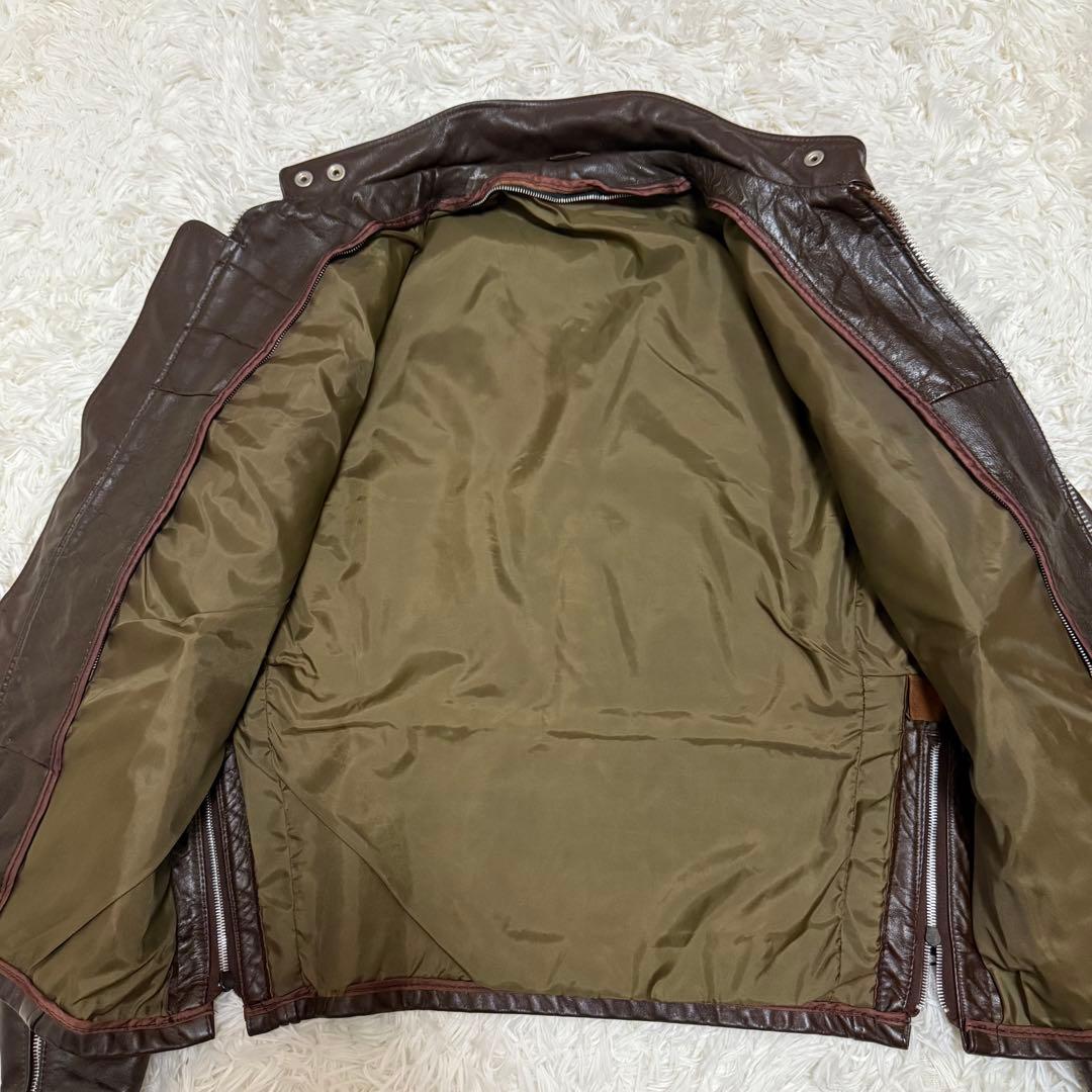 80年代　シアーズ　シングルライダースジャケット　42