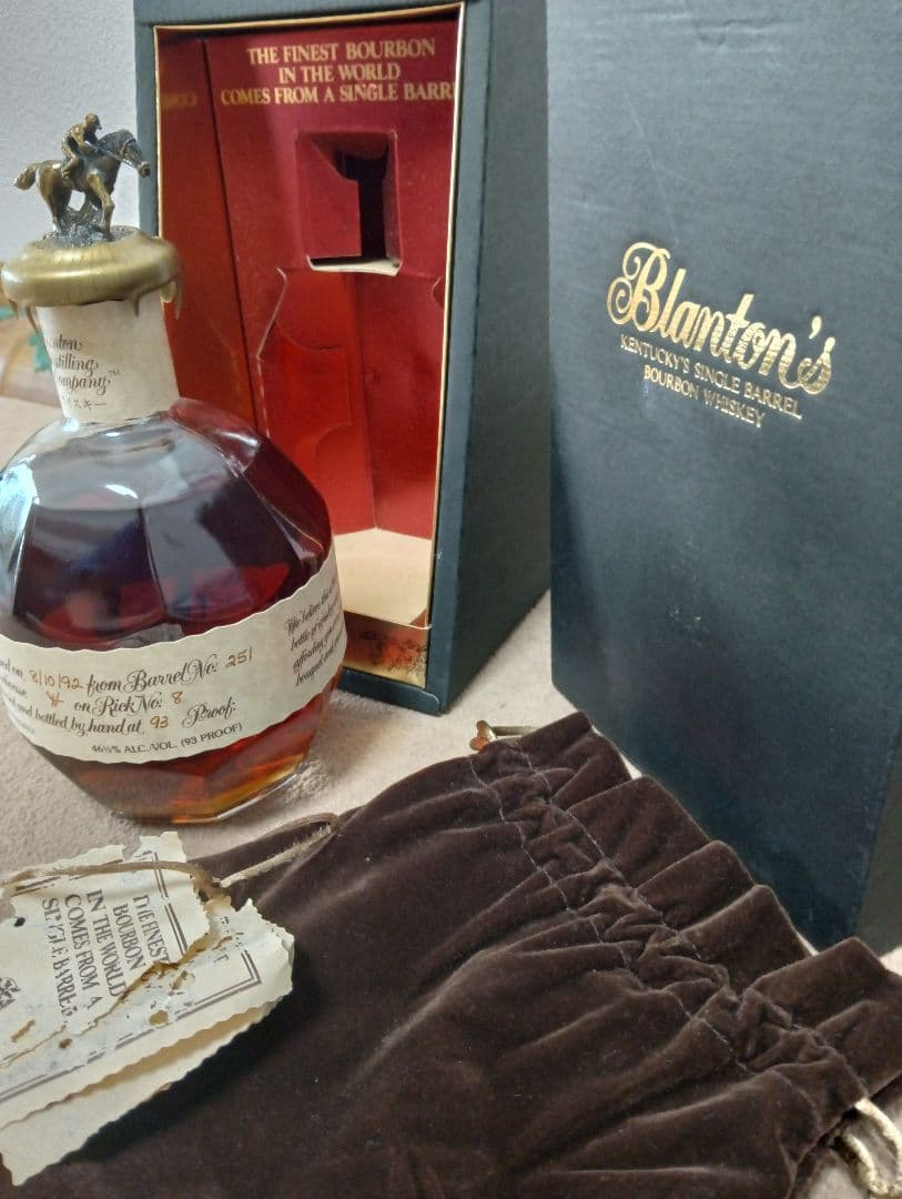 ブラントン シングルバレル 1990年 巾着袋箱付 Blanton's 未開栓