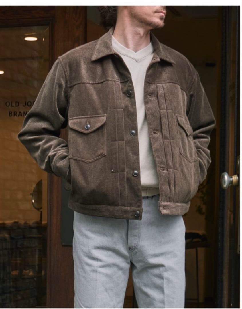 L*T様 OLDJOE コーデュロイジージャン ブラウン 40L新品252OJ-