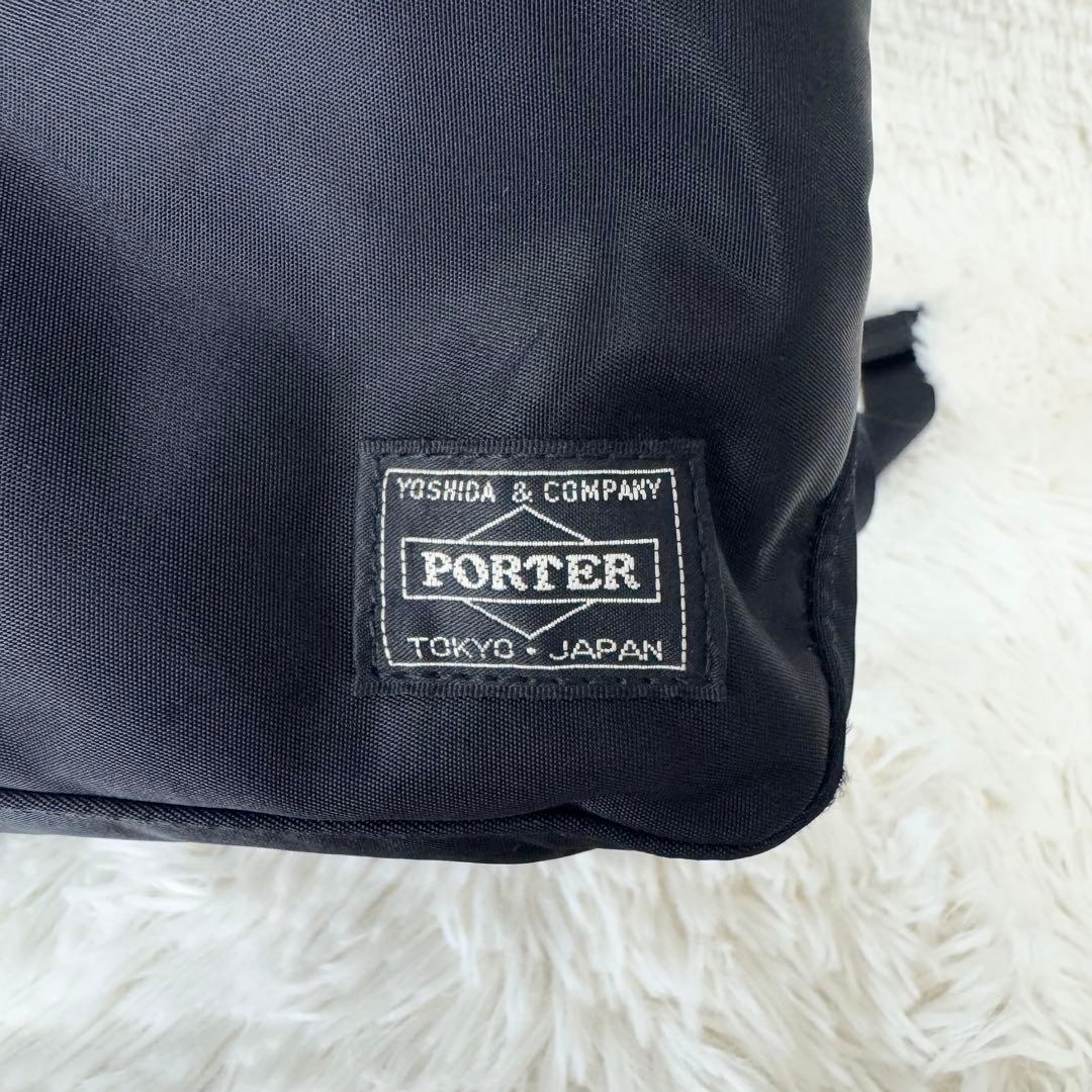 極美品 現行タグ ポーター タイム リュック 2層 A4 ナイロン 黒