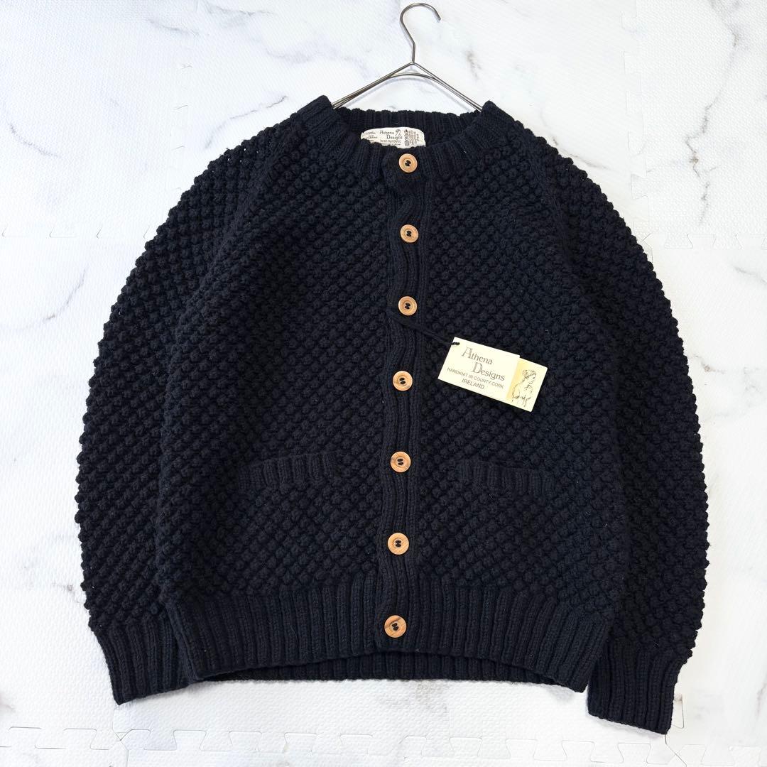 ✨未使用タグ付き✨アテナデザイン アランニット カーディガン紺42