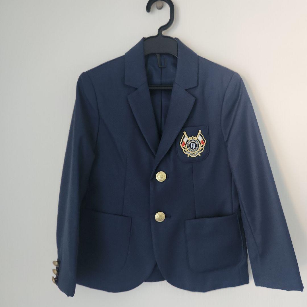  キッズ ネイビー ブレザーとショートパンツのセット