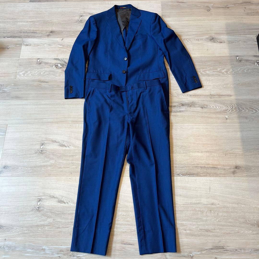 ネイビー ストライプ スーツ REDA製生地