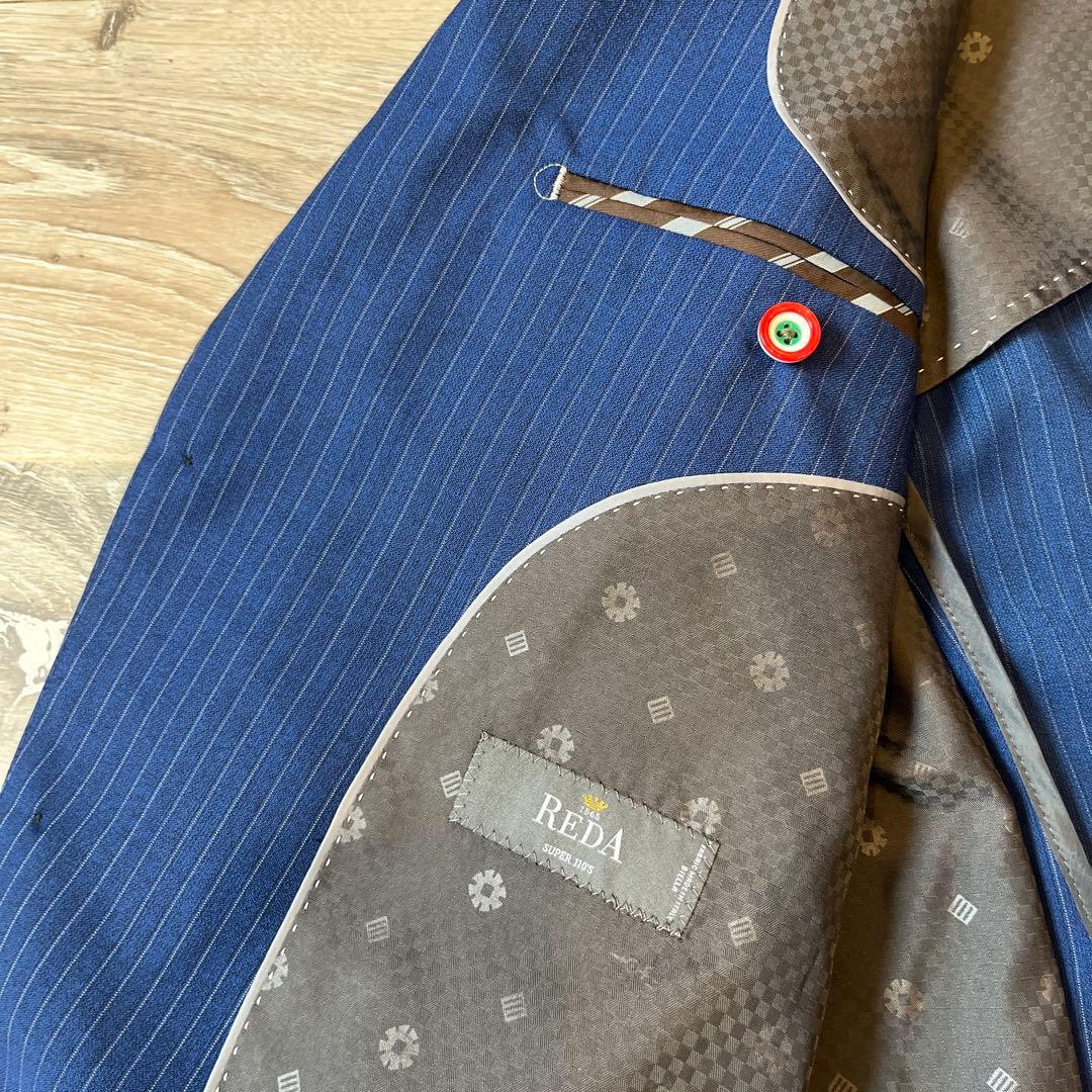 ネイビー ストライプ スーツ REDA製生地