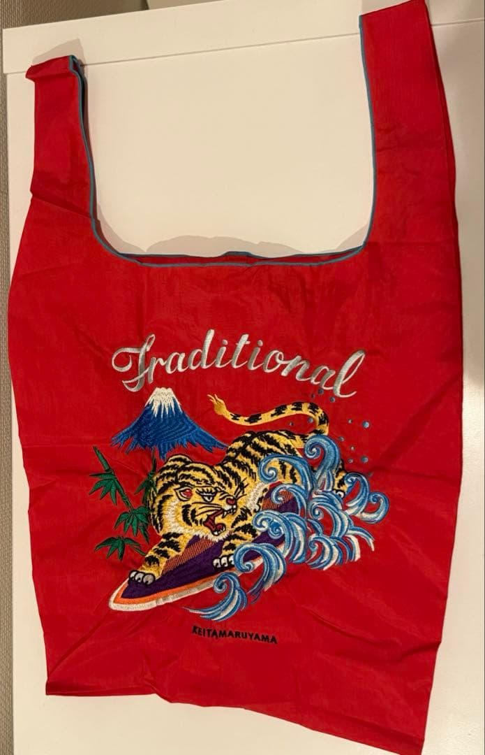 【廃盤☆新品未使用】ケイタマルヤマ Traditional 虎 エコバッグ 赤