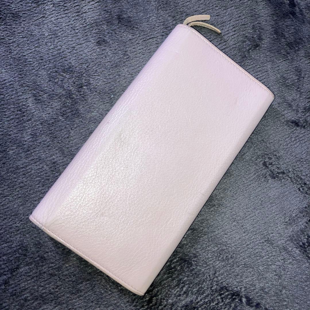 バレンシアガ　ピンク　桃色　長財布　レディース