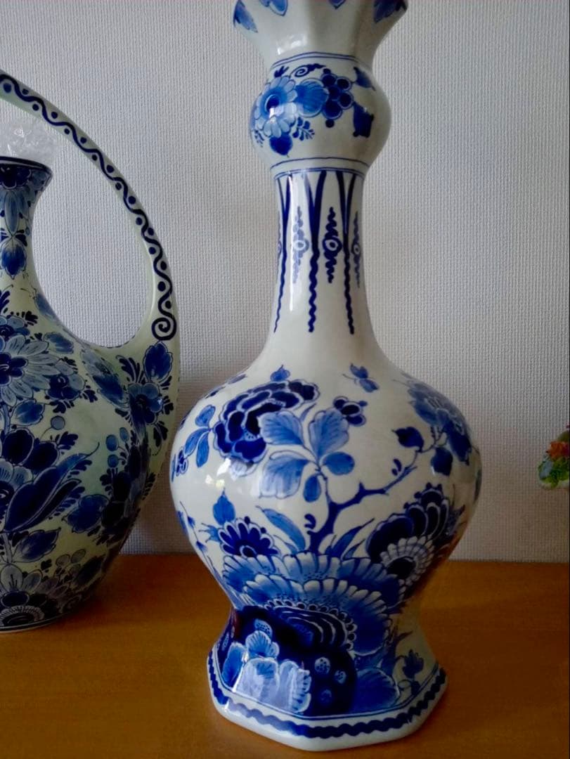 オランダ　デルフト 花瓶　ロイヤルデルフト 壺　アンティーク
