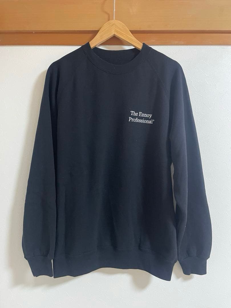 美品　Ennoy エンノイ スウェット クルーネック M ブラック