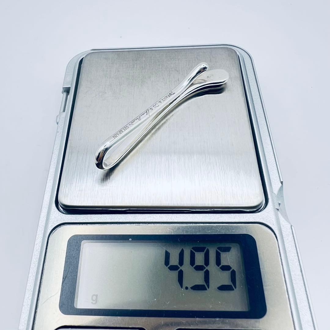 美品　ティファニー　ティアドロップ　ネクタイピン　クリップ　バー　シルバー