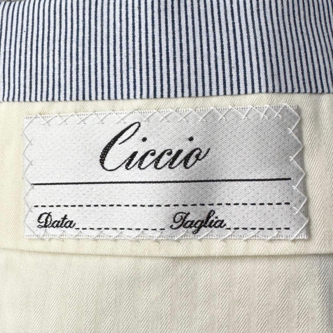 サルトリア チッチオ パンツ スラックス ボタンフライ ライトグレー XL相当