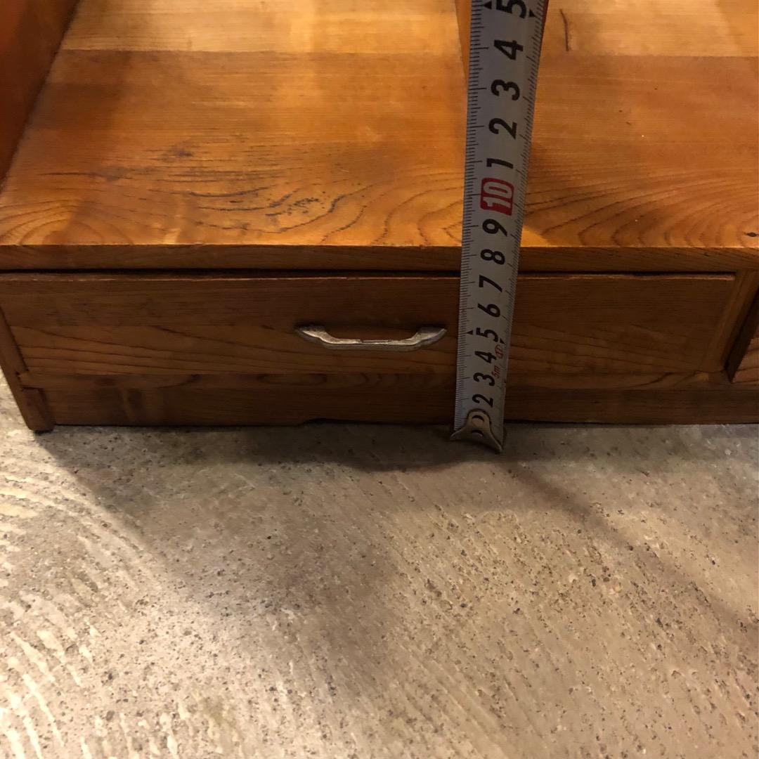 昭和レトロ　引き出し付　本棚　木製ブックスタンド　本立て　レターケース　小物入れ