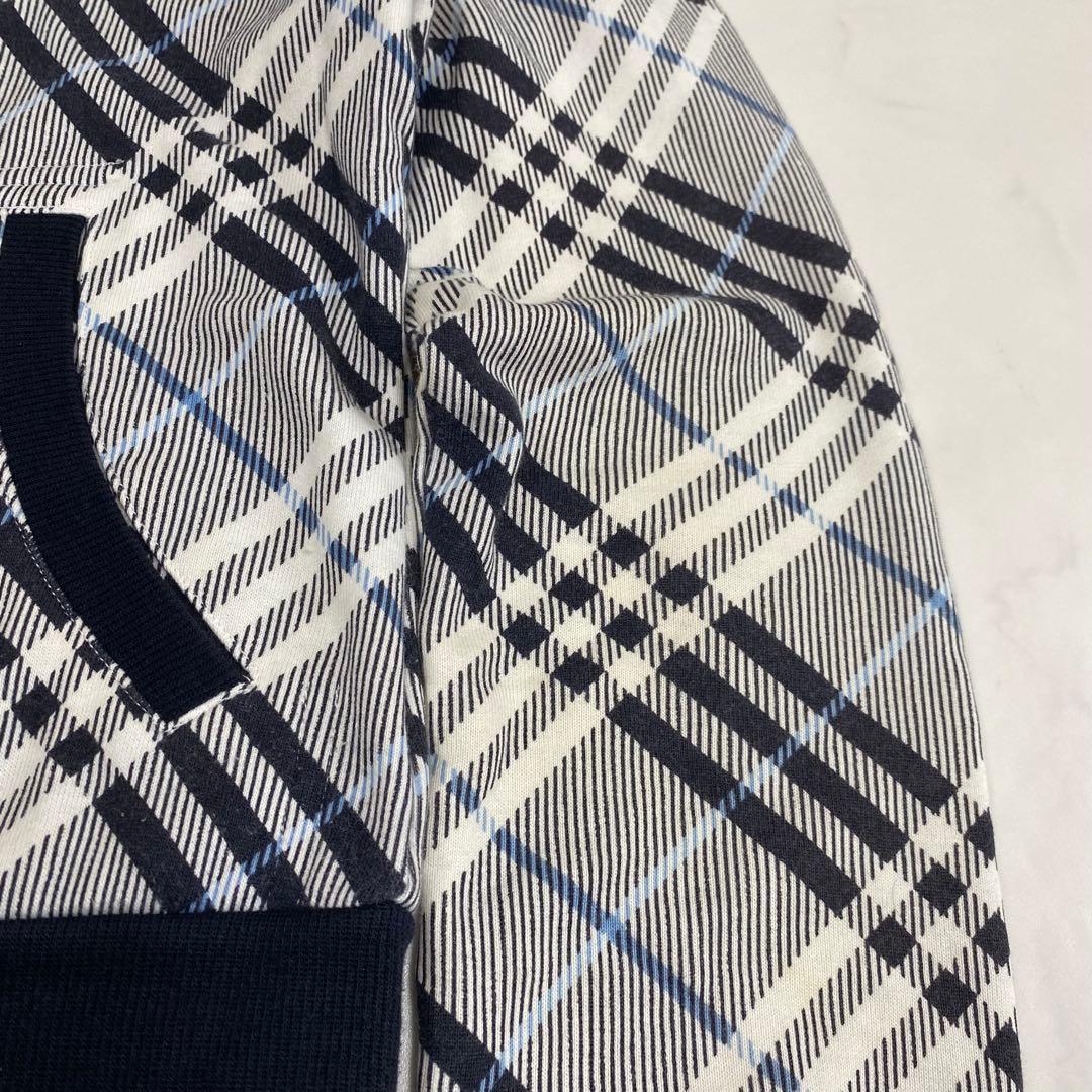 希少★バーバリーブルーレーベル ジップアップパーカー ノバチェック ロゴ刺繍38