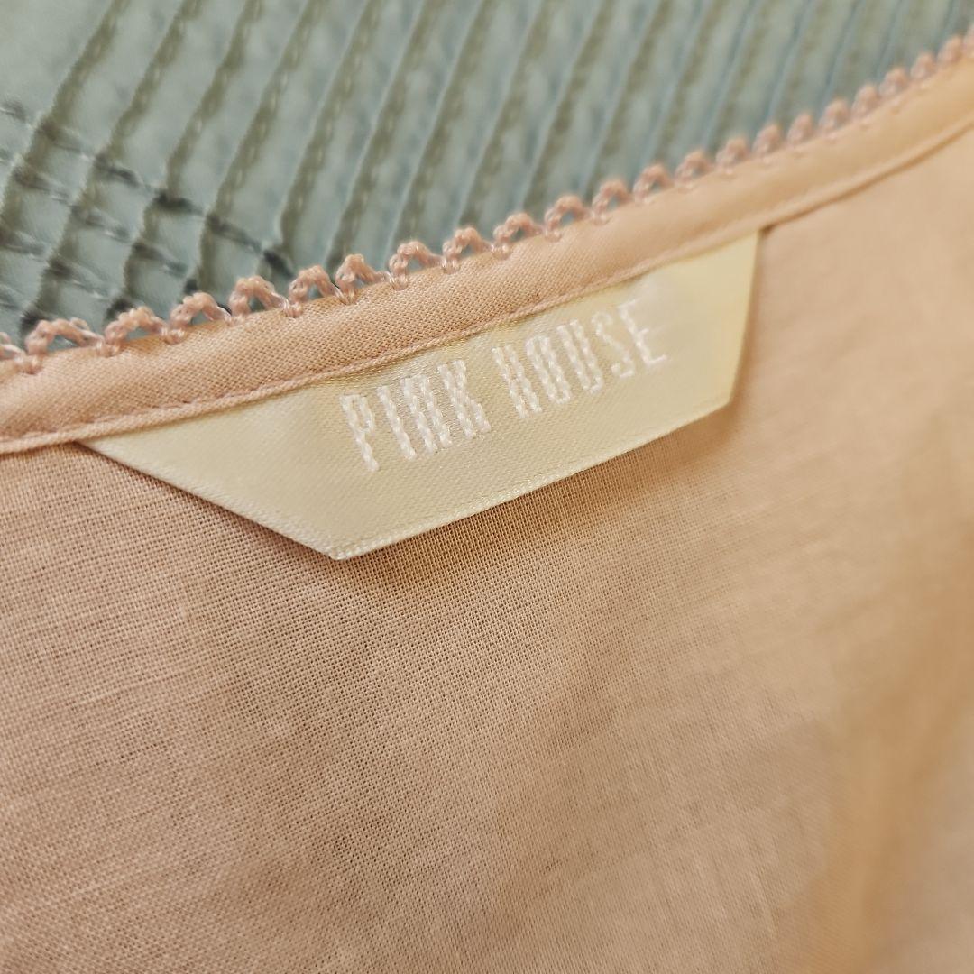 ★ピンクハウス★❤️阪神限定被せ段々ミディワンピース✨ピンク✨綿ローン