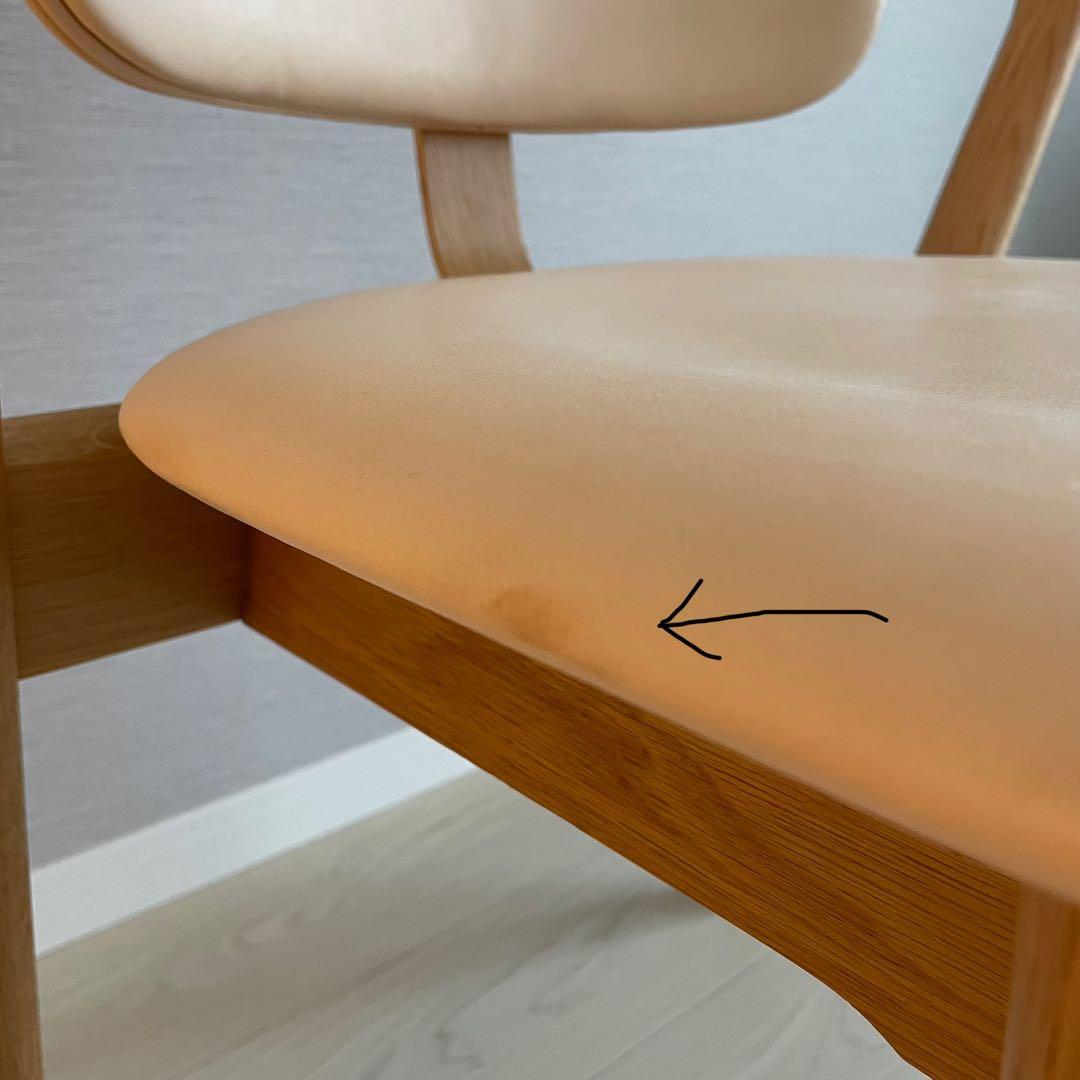 Domus Chair (ドムスチェア)オーク革張りナチュラルレザー