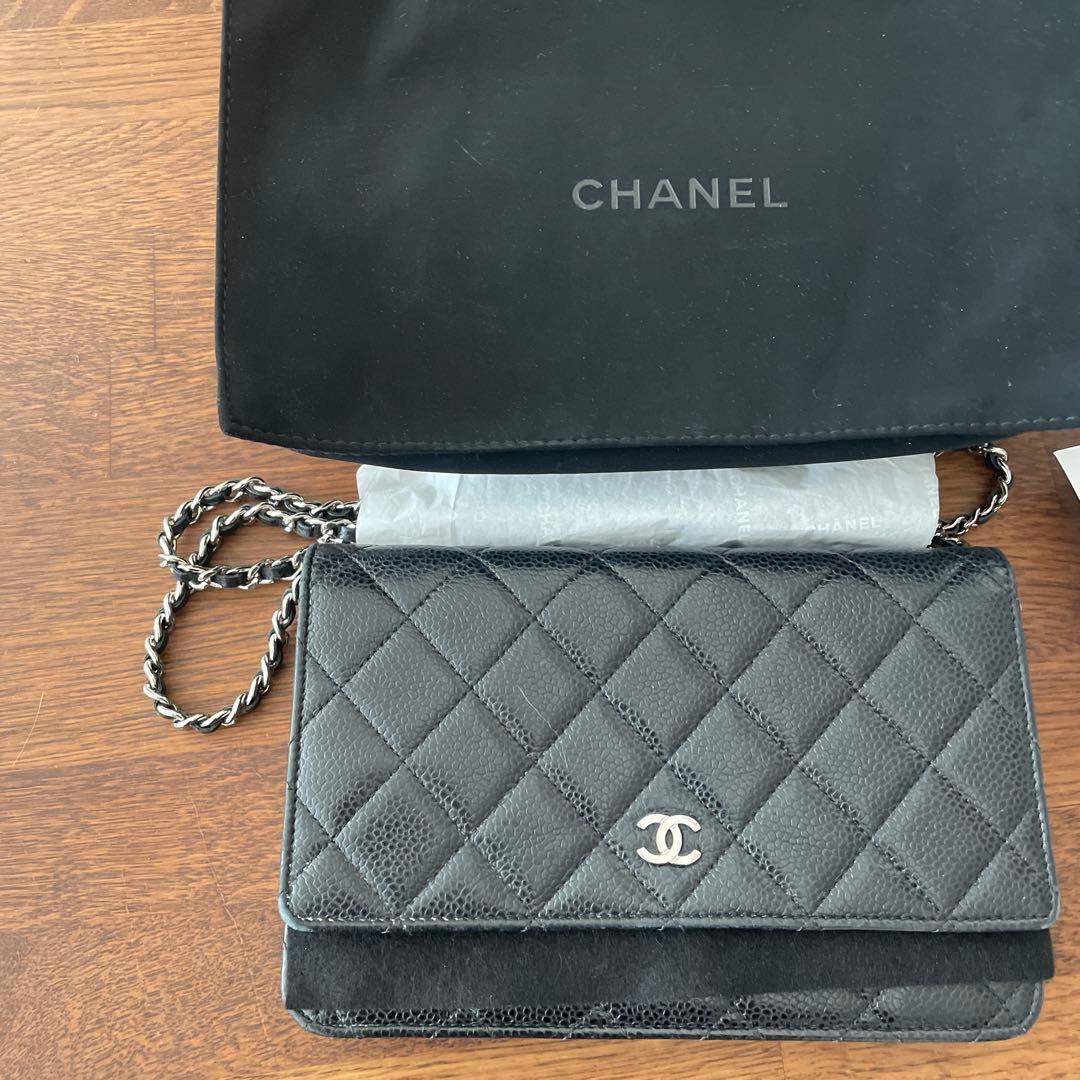 【最終価格】CHANEL チェーンウォレット キャビアスキン