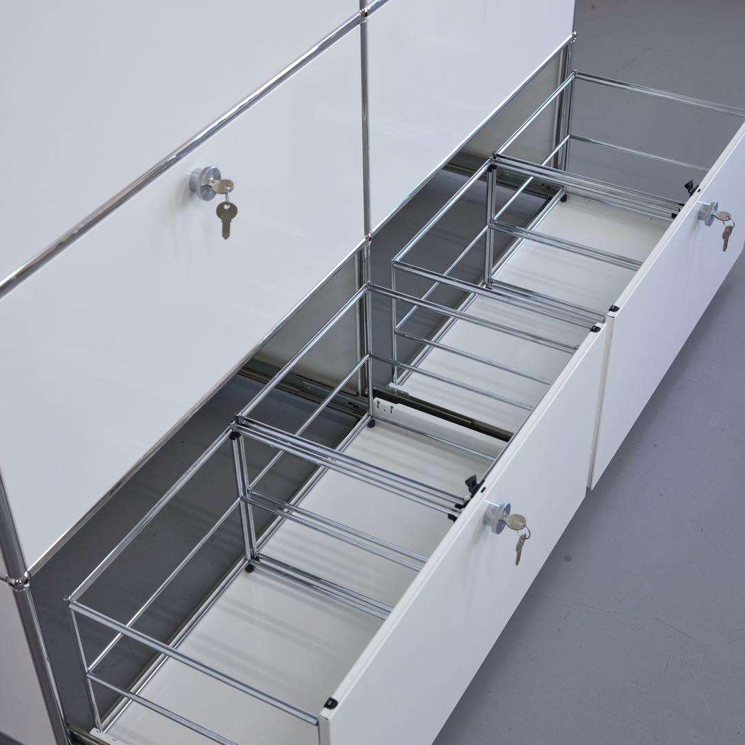 USMハラー　2列3段キャビネット/ピュアホワイト/送料込み