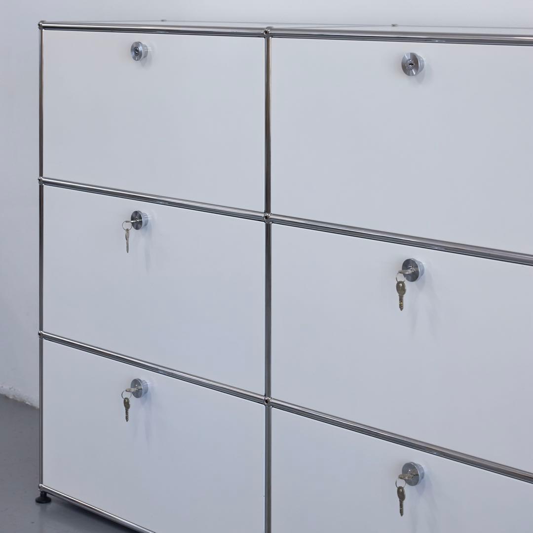 USMハラー　2列3段キャビネット/ピュアホワイト/送料込み