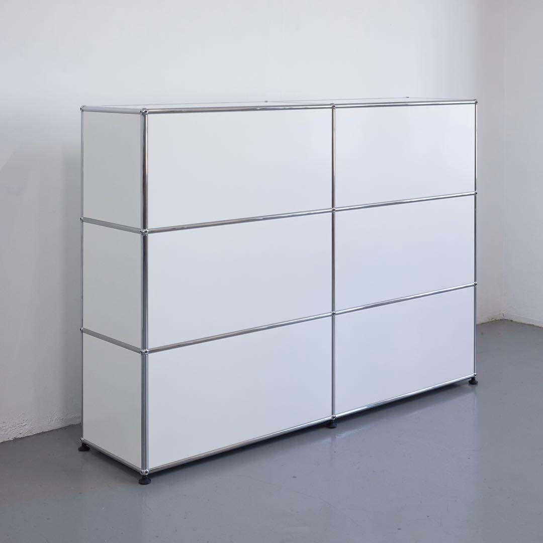 USMハラー　2列3段キャビネット/ピュアホワイト/送料込み