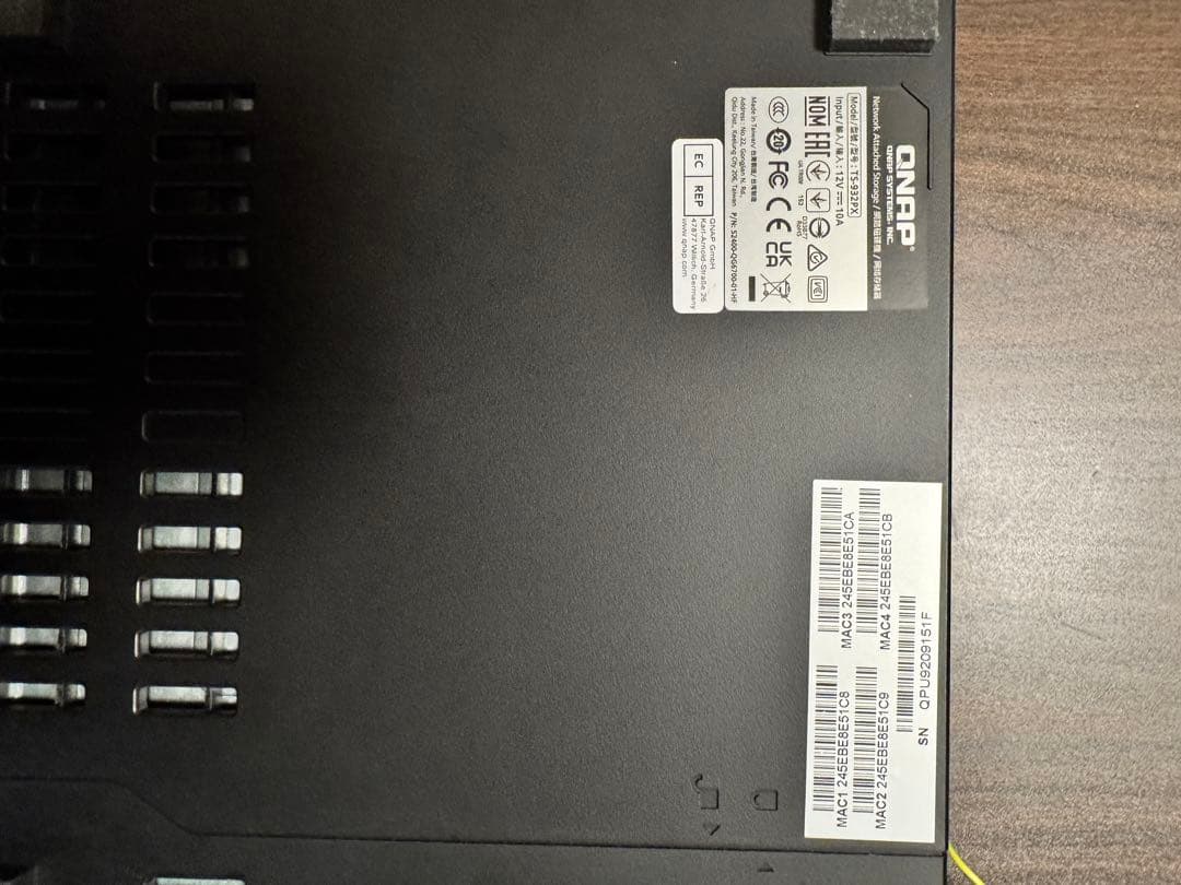 四*K様 QNAP TS-932PX NAS 16GB RAM 増設済み 美品