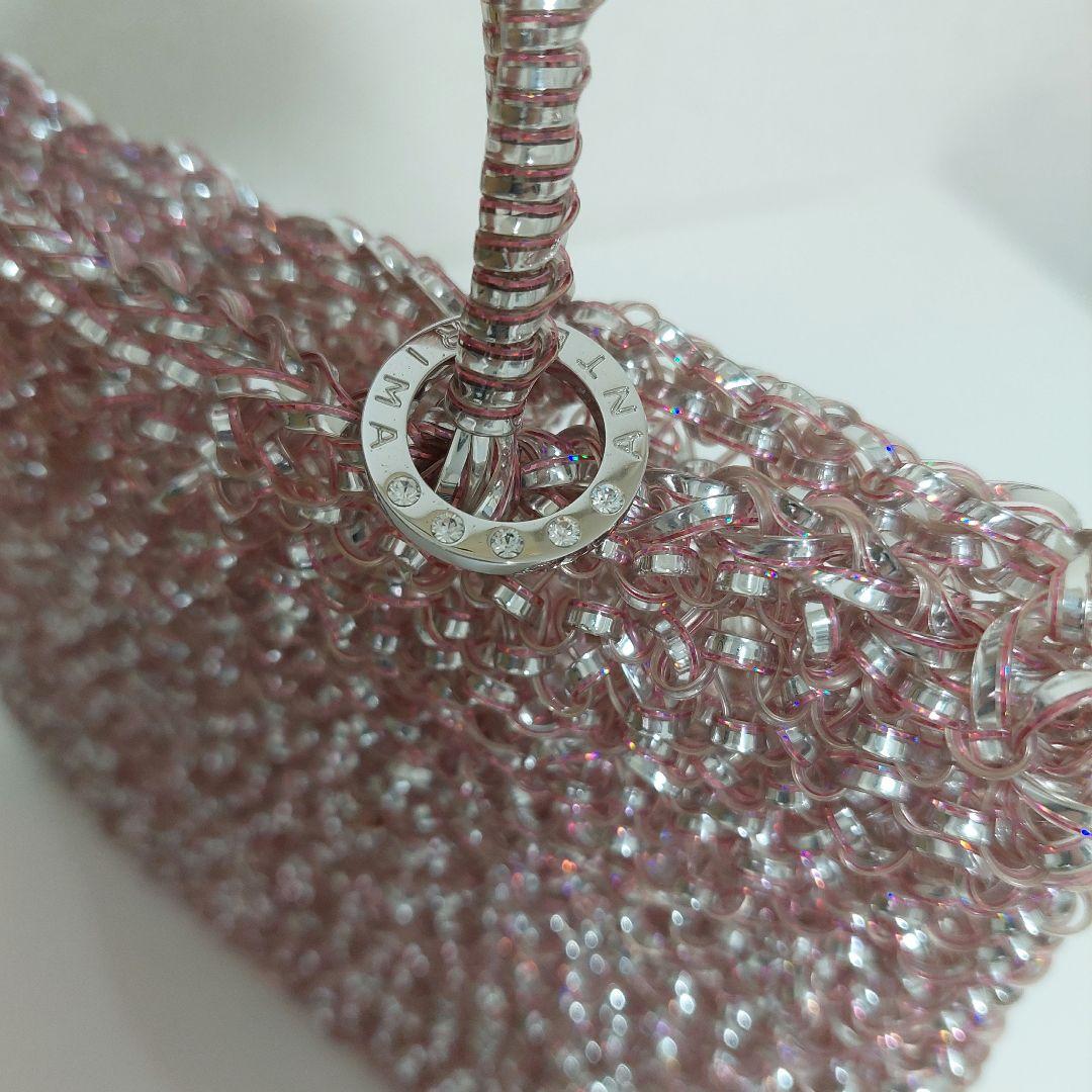 アンテプリマ スタンダード スクエア ミディアム シルバーピンク バッグ