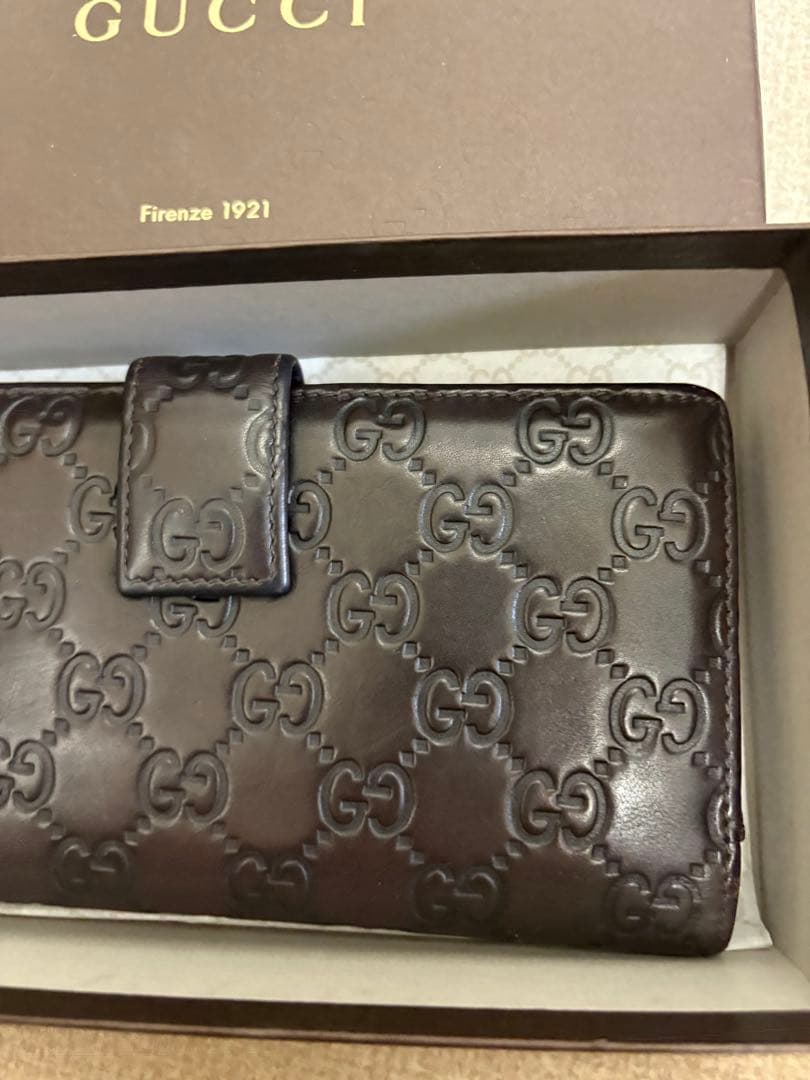 GUCCI ダークブラウン 長財布