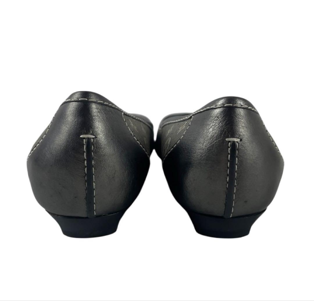 ルイヴィトン モノグラム フラットシューズ レザー キャンバス コンビ 35