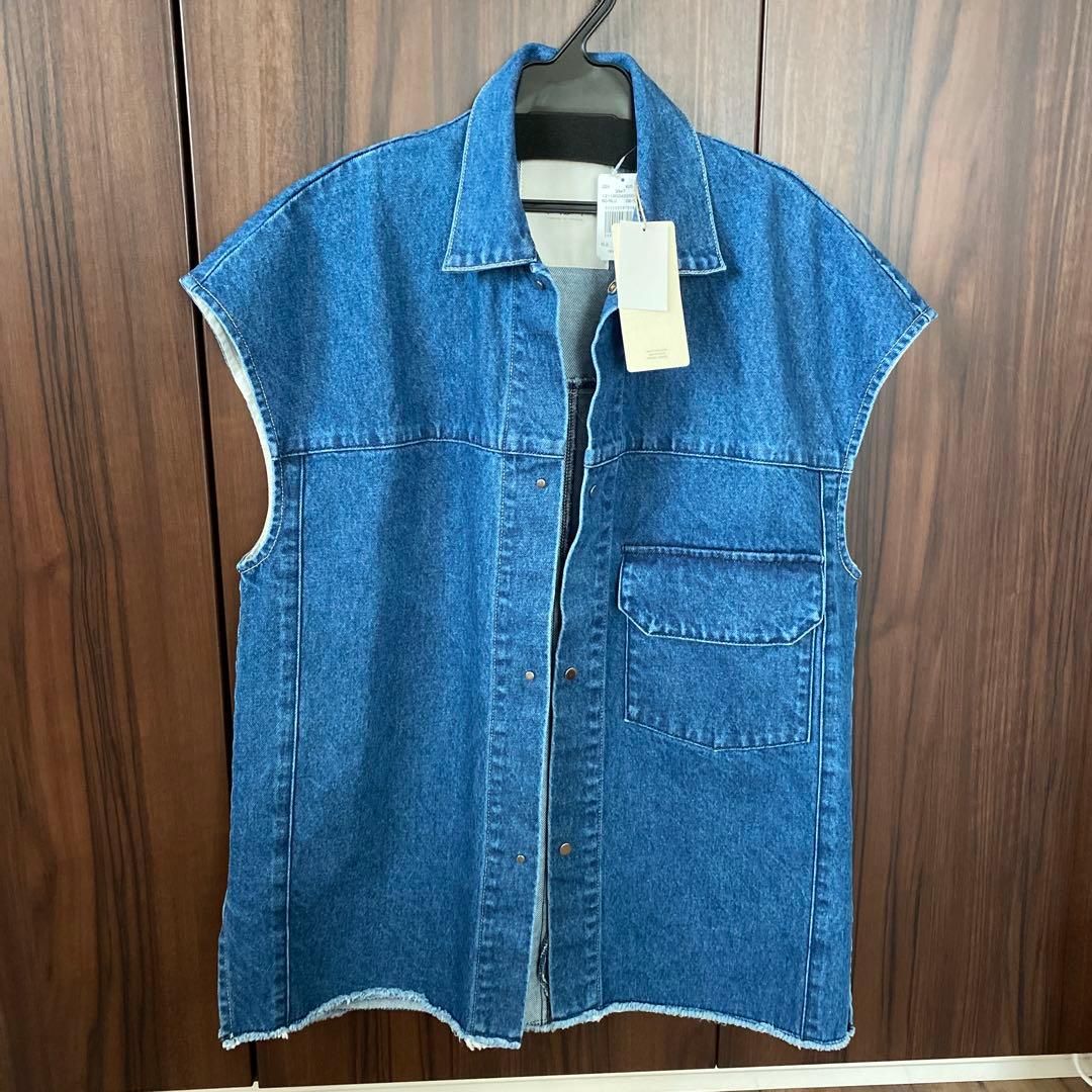 新品⭐️スタニングルアー デニムスリーブレスシャツ　S