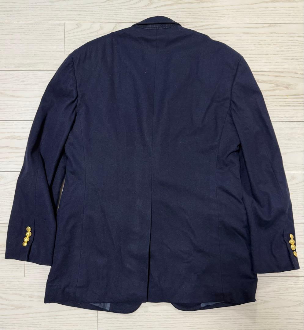 【希少】USA製 ラルフローレン フランネル 紺ブレ 段返り3つボタン 80s