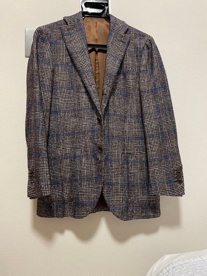 Brilla per il gusto ブラウン系チェック　テーラードジャケット