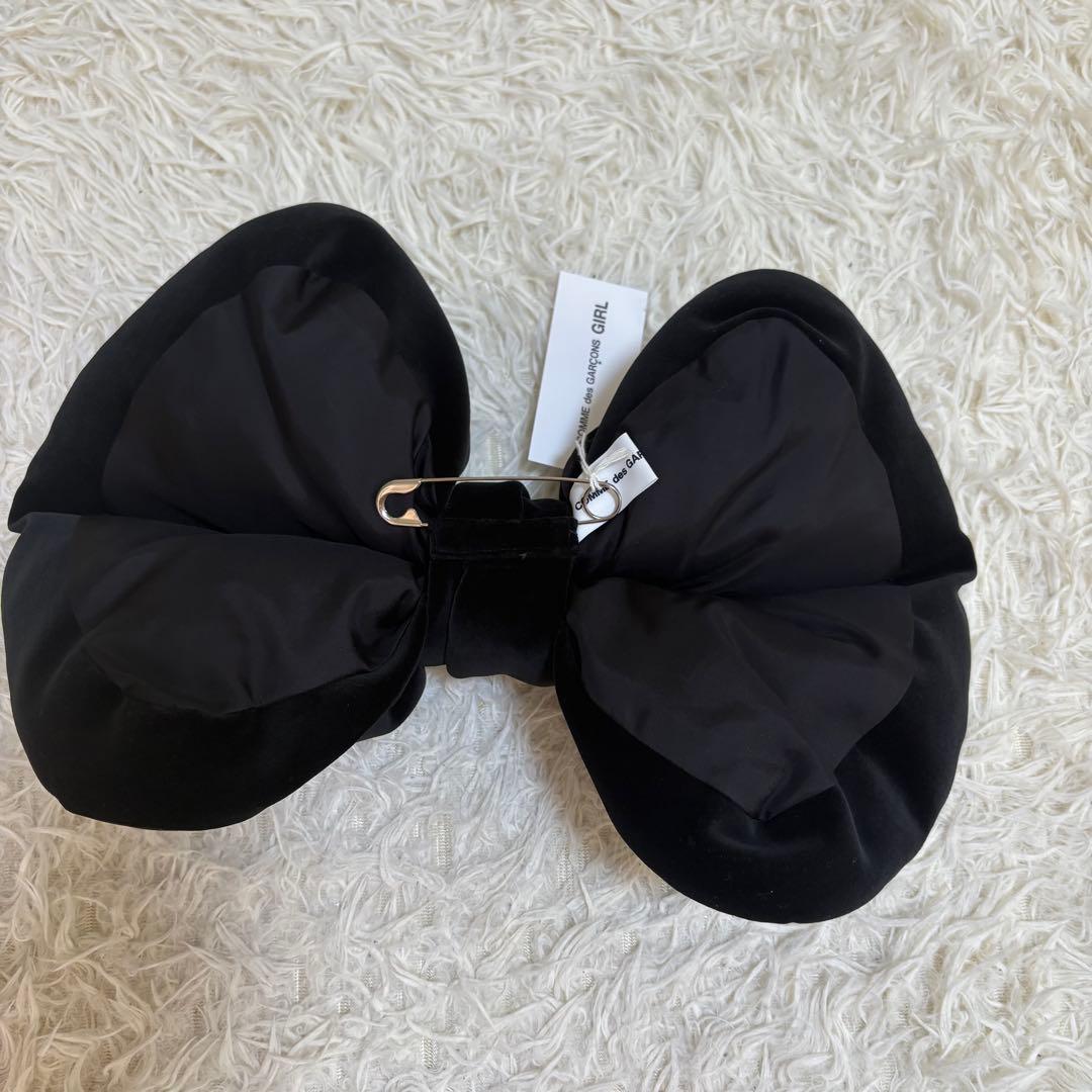 新品未使用タグ付　コムデギャルソンガール　ビッグリボン　ブローチ　ブラック