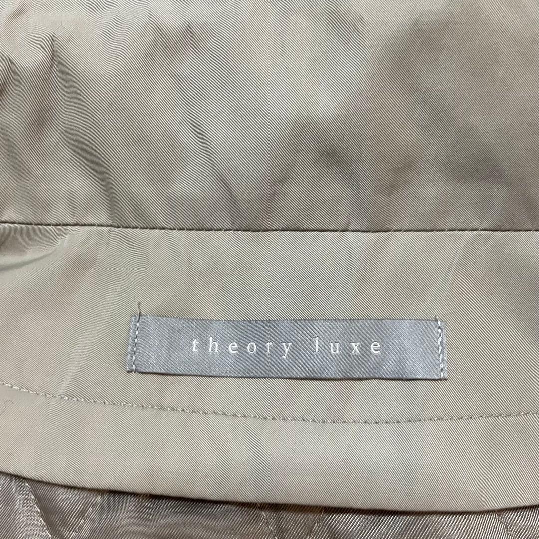 美品 theory luxe モッズコート キルティングライナー フード 38