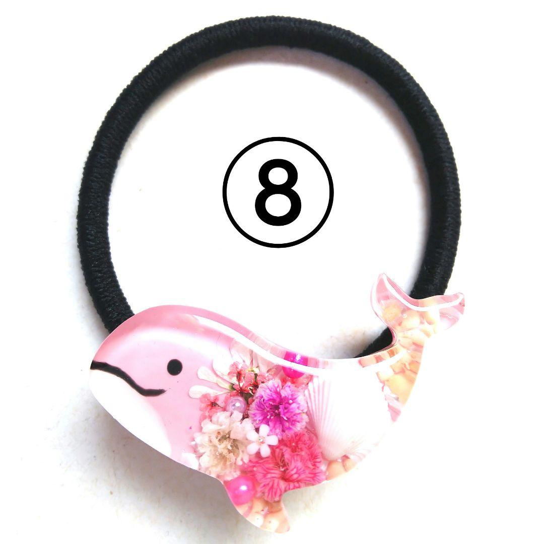 ヘアクリップ レジン 6.5cmオーバルマトリカリアとヒメウツギ プリンスカラー