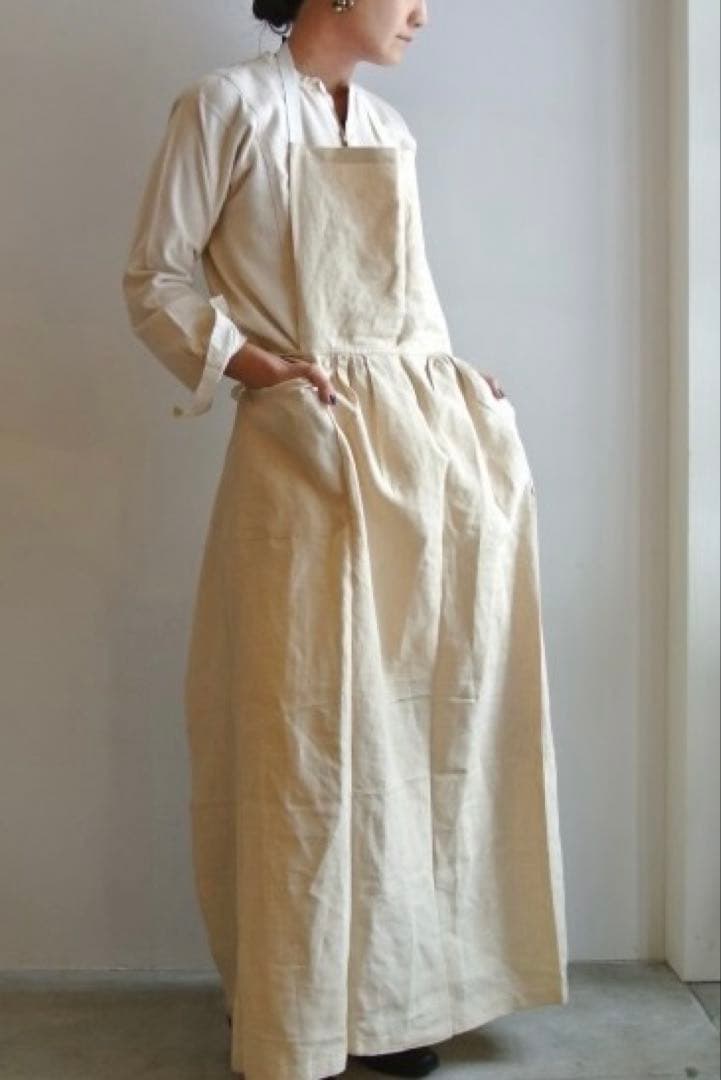 1950年代 フランス軍 HM ホスピタルミリタリー エプロン リネン