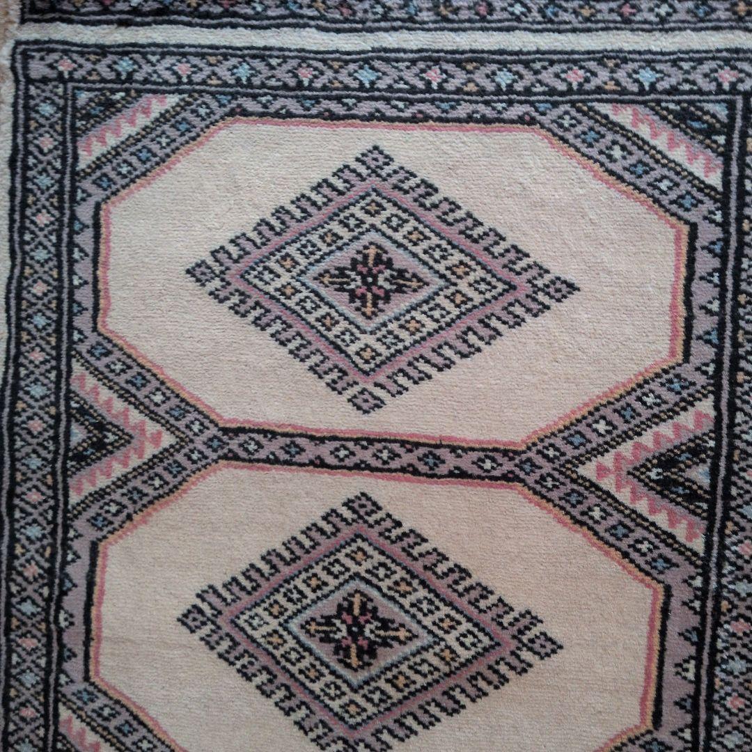 46x75cmパキスタン手織りマット(437)ギャッベ・ペルシャ・じゅうたん