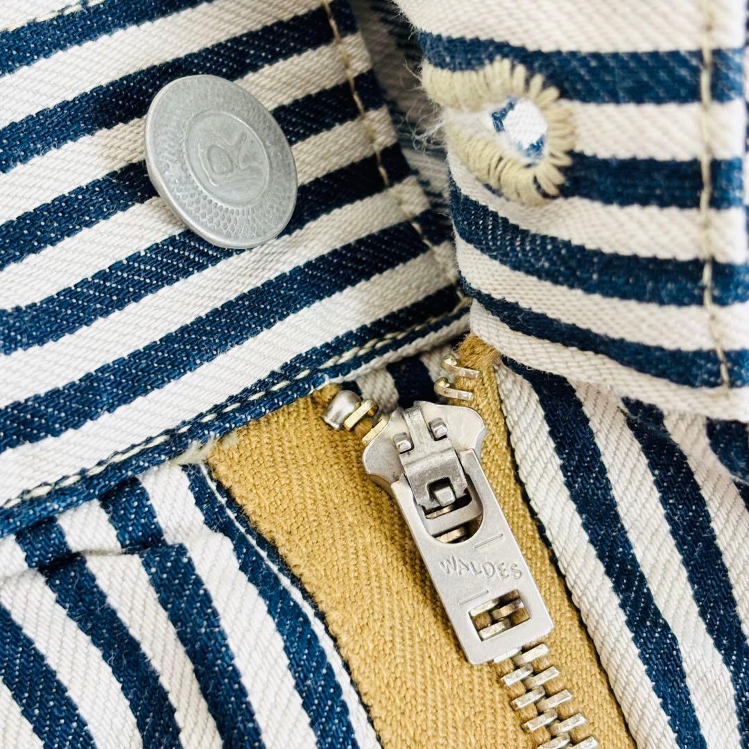 1685【極美品】45R 小麦デニムの908ペインターパンツ ヒッコリーパンツ