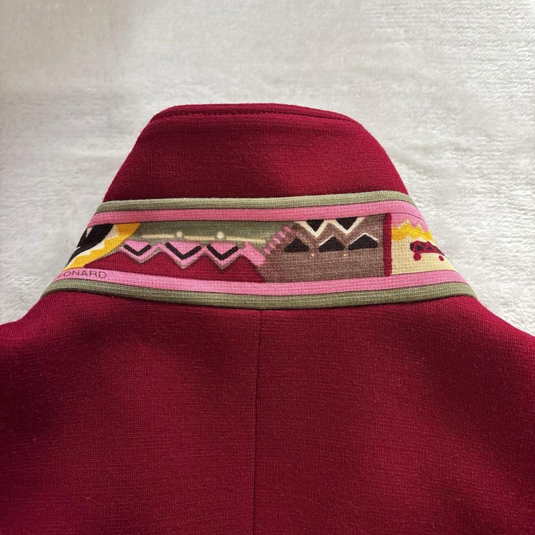 LEONARD テーラードジャケット　ウール　赤　11AR