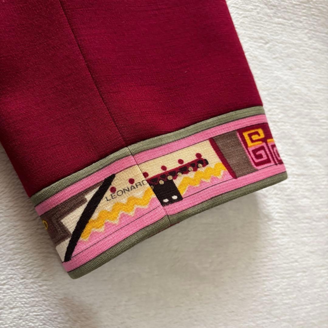 LEONARD テーラードジャケット　ウール　赤　11AR