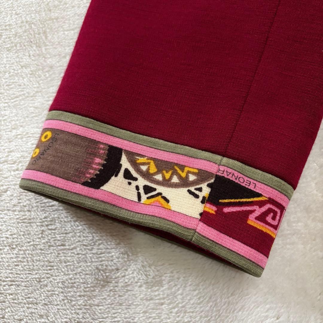 LEONARD テーラードジャケット　ウール　赤　11AR