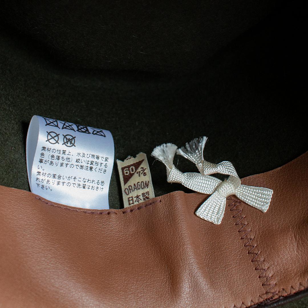 川淵帽子店　DRAGON HAT　中折れ帽　MOBO　オリーブ