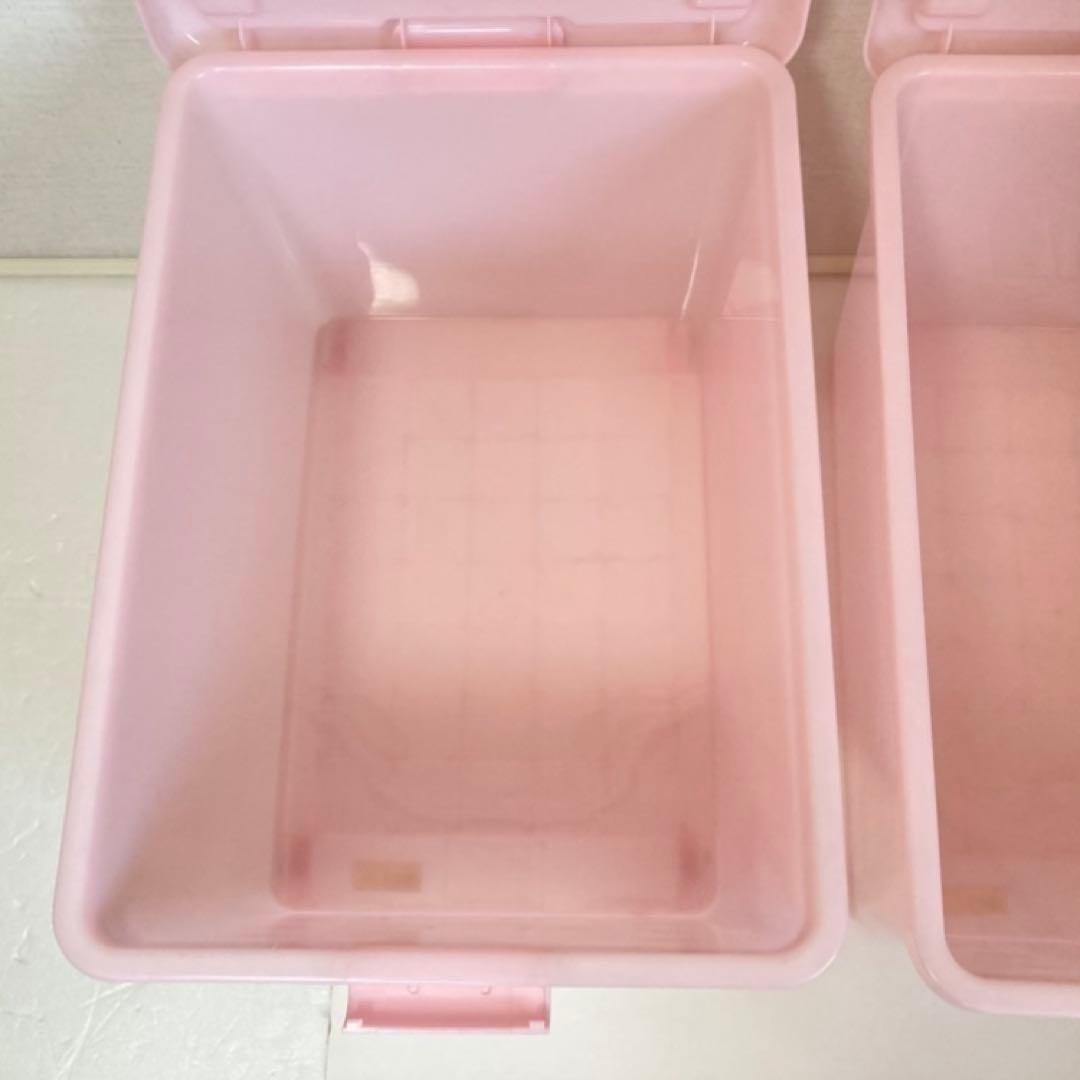 ハローキティ 収納ケース 2点 衣装 蓋付き キャスター ピンク ポップ レトロ