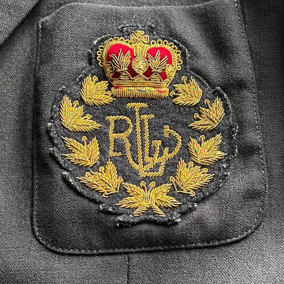 USA製 ローレンラルフローレン 紺ブレ 金ボタン モール刺繍 6P