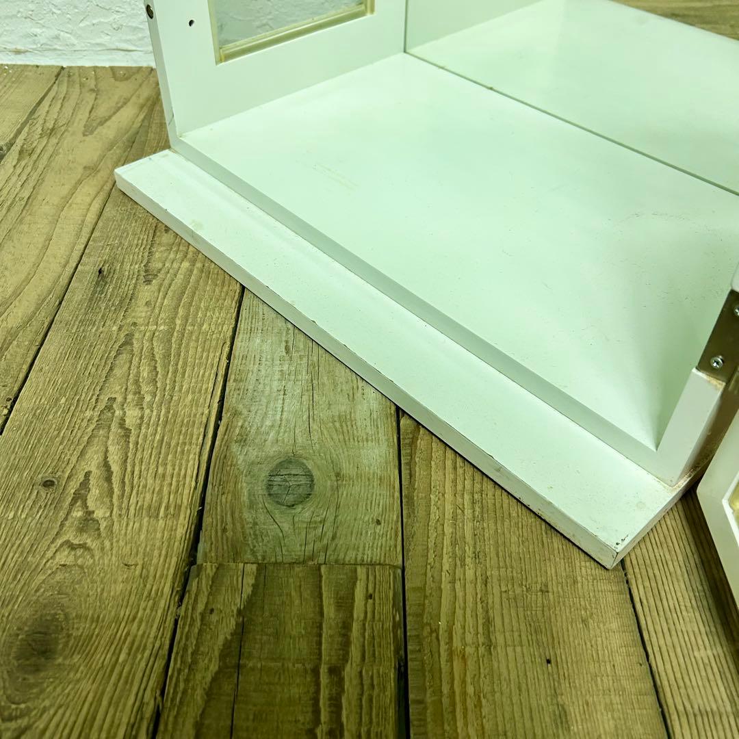 ガラス ショーケース コレクションケース　白a