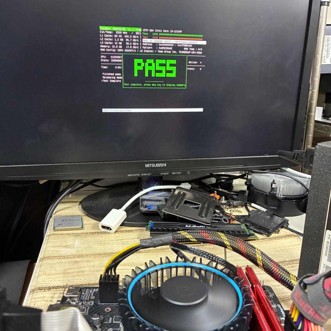 複数動作確認TEAM DDR4 2666MHz PC4-21300(8GBx2)