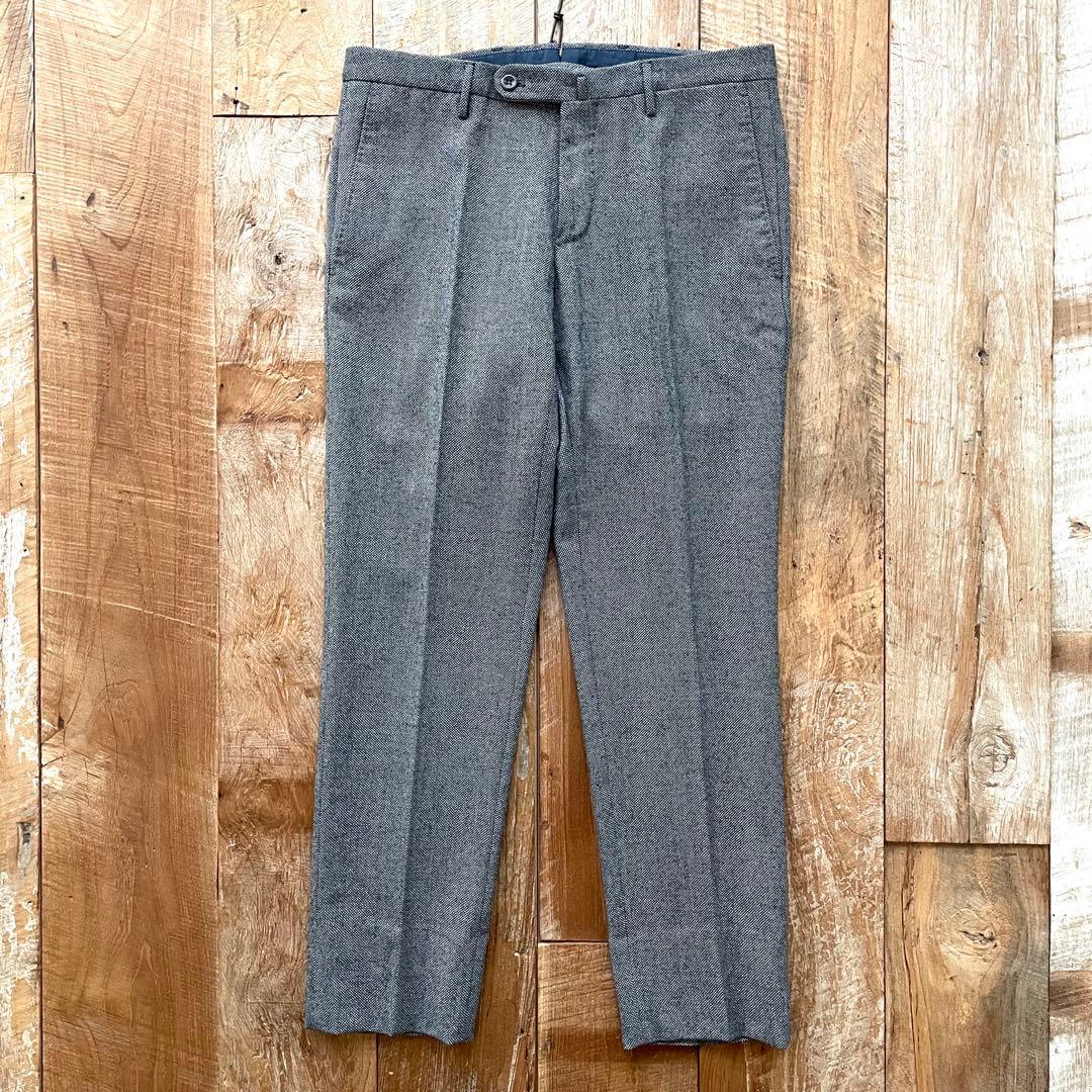 【極美品】INCOTEX SUPER100'S ウール スラックス パンツ 44